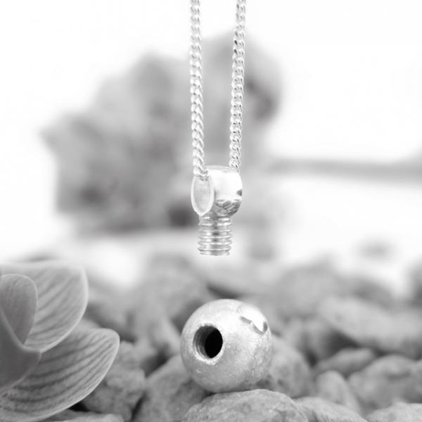 Silberkette Ascheschmuck Fini Pfötchen